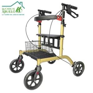 Rollator con respaldar giratorio