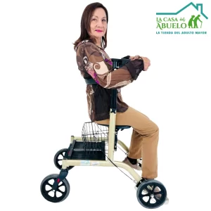 Rollator con respaldar giratorio